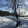 zdjęcia domków z zdaleka - zima Domek Północno-wschodni